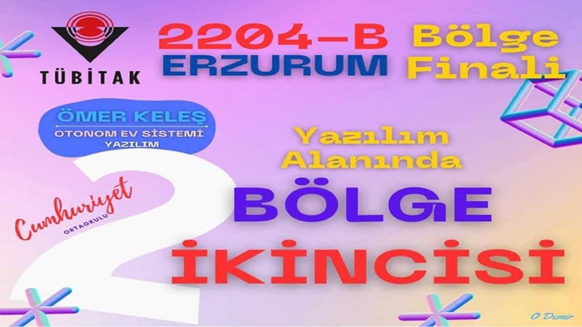 TÜBİTAK 2204-B BÖLGE FİNALİNDE 2. OLDUK